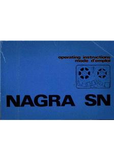 Nagra Nagra SN manual. Camera Instructions.
